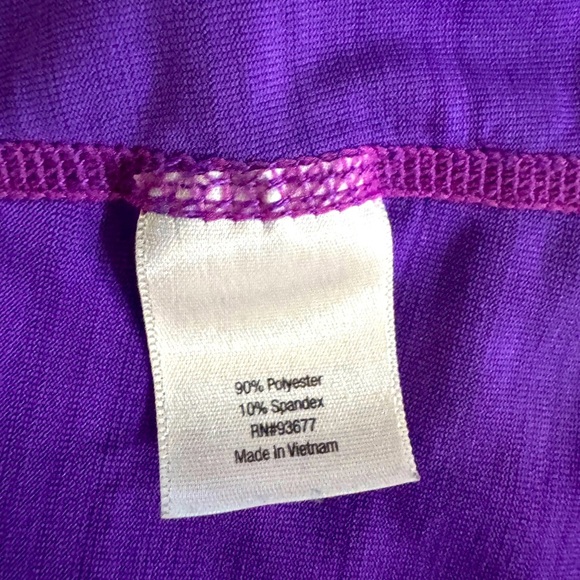 Xersion Activewear Vibrant Purple Relaxed Ribbed Short Sleeve Tee size Large - Picture 7 of 8